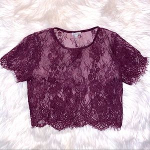 lace crop top
